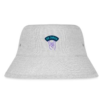40 Jahre mit Rockmusik - Stanley/Stella recycelter Bucket Hat - Grau meliert - Vorne