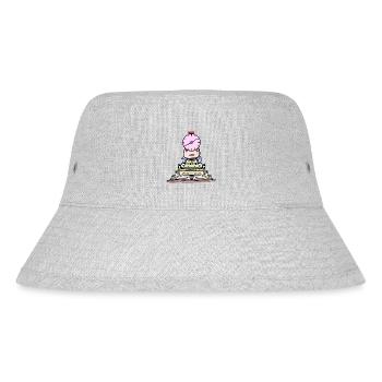Schwere Zeiten - Stanley/Stella recycelter Bucket Hat - Grau meliert - Vorne