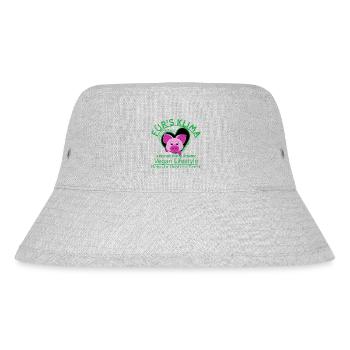 Vegan weibl.Schwein Klima Planet Retten SabineVega - Stanley/Stella recycelter Bucket Hat - Grau meliert - Vorne