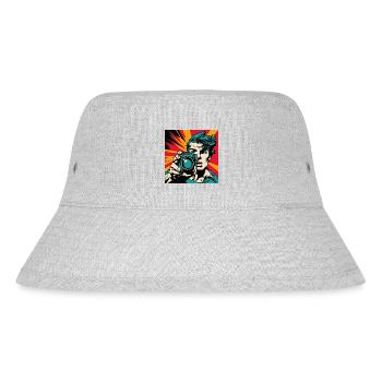Pop-Art-Fotograf - Stanley/Stella recycelter Bucket Hat - Grau meliert - Vorne
