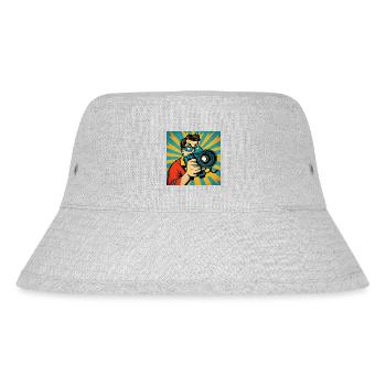 Pop-Art-Fotograf - Stanley/Stella recycelter Bucket Hat - Grau meliert - Vorne