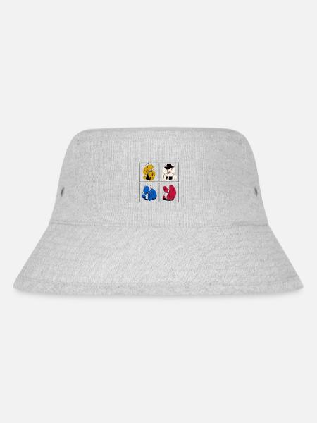 Minimalistisches Lineart Frauen Gesicht Linie Kuns - Stanley/Stella recycelter Bucket Hat - Grau meliert