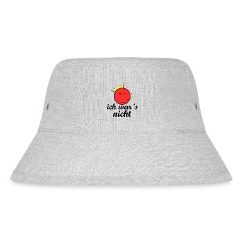 Ich war es nicht - Stanley/Stella recycelter Bucket Hat - Grau meliert - Vorne