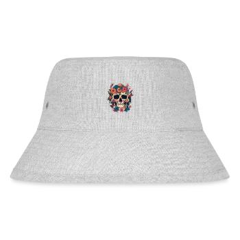 Skull composed of flower - Stanley/Stella Recycled Bucket Hat - heather grey - Front