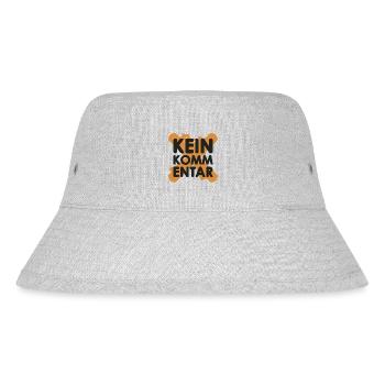 Kein Kommentar - Stanley/Stella recycelter Bucket Hat - Grau meliert - Vorne