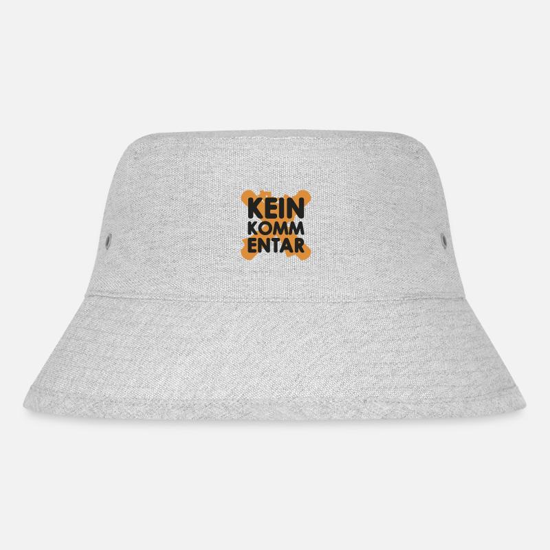 Kein Kommentar - Stanley/Stella recycelter Bucket Hat - Grau meliert