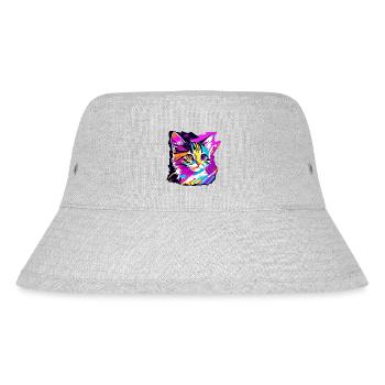 colored kitten, cat - Stanley/Stella Recycled Bucket Hat - heather grey - Front