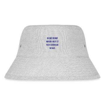 Die Diät beginnt morgen - Schokolade im Haus! - Stanley/Stella recycelter Bucket Hat - Grau meliert - Vorne