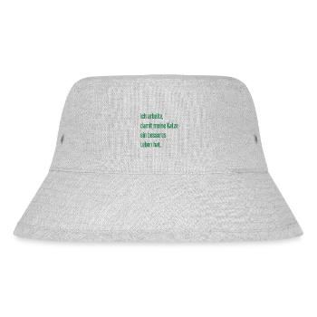 Für ein besseres Katzenleben arbeite ich! - Stanley/Stella recycelter Bucket Hat - Grau meliert - Vorne