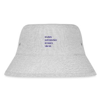 Für ein besseres Katzenleben arbeite ich! - Stanley/Stella recycelter Bucket Hat - Grau meliert - Vorne