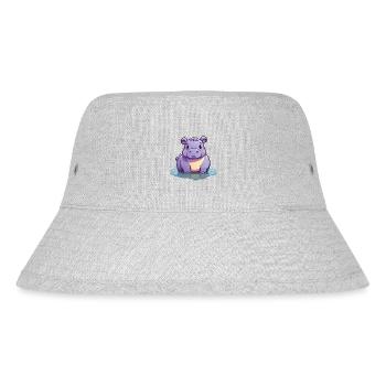 Hippopotamus - Stanley/Stella Recycled Bucket Hat - heather grey - Front