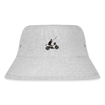 Sensenmann steigt um auf´s Motorrad - Stanley/Stella recycelter Bucket Hat - Grau meliert - Vorne