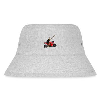 Sensenmann steigt um auf´s Motorrad - Stanley/Stella recycelter Bucket Hat - Grau meliert - Vorne