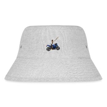 Sensenmann steigt um auf´s Motorrad - Stanley/Stella recycelter Bucket Hat - Grau meliert - Vorne