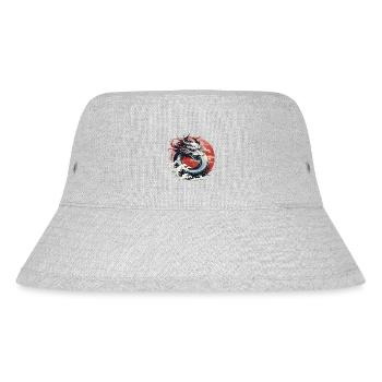Japanese Dragon - Stanley/Stella Recycled Bucket Hat - heather grey - Front