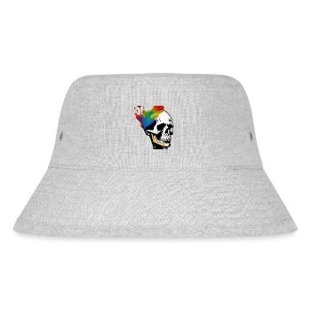 Totenkopf Kunst - Bunt - Stanley/Stella recycelter Bucket Hat - Grau meliert - Vorne