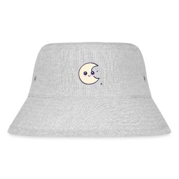 Mond mit Sternen - Stanley/Stella recycelter Bucket Hat - Grau meliert - Vorne