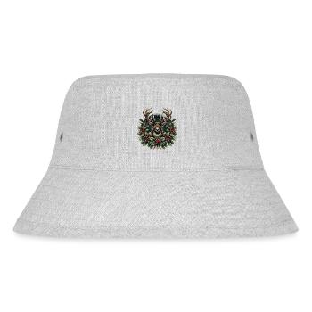Frohe Weihnachten: Stilvolles Rentier - Stanley/Stella recycelter Bucket Hat - Grau meliert - Vorne