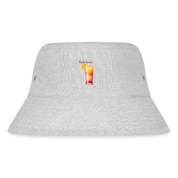 Tequila Sunrise Cocktail Longdrink - Stanley/Stella recycelter Bucket Hat - Grau meliert - Vorne
