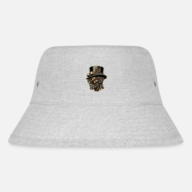 Elegant Steampunk Robot Portrait - Stanley/Stella Recycled Bucket Hat - heather grey