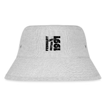 FEBRUAR 1991 LIMITIERTE AUFLAGE - Stanley/Stella recycelter Bucket Hat - Grau meliert - Vorne