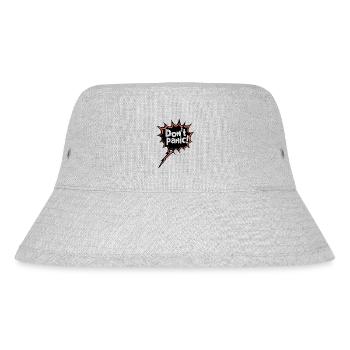 Don't Panic! Lustiger Spruch Zitat Statement - Stanley/Stella recycelter Bucket Hat - Grau meliert - Vorne