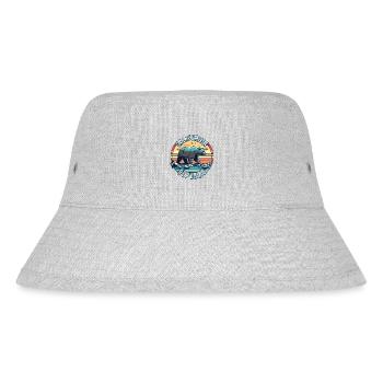 California Republic Retro - Stanley/Stella recycelter Bucket Hat - Grau meliert - Vorne
