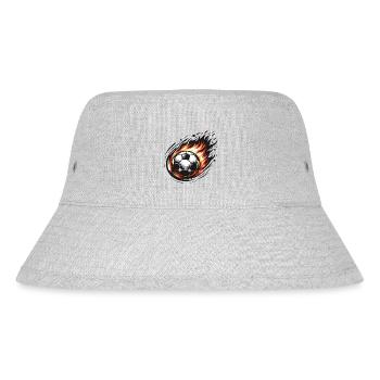 Ein Fußball in Flammen - Stanley/Stella recycelter Bucket Hat - Grau meliert - Vorne