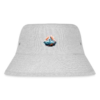 Berglandschaft Berge Berg Natur Wandern - Stanley/Stella recycelter Bucket Hat - Grau meliert - Vorne