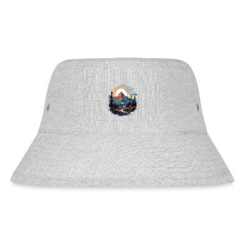 Berglandschaft Berge Berg Natur Wandern - Stanley/Stella recycelter Bucket Hat - Grau meliert - Vorne