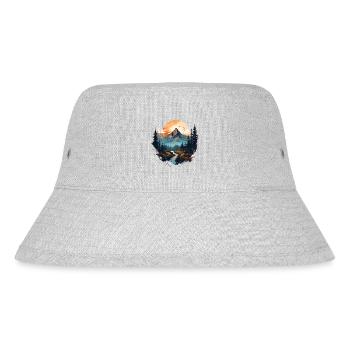 Berglandschaft Berge Berg Natur Wandern - Stanley/Stella recycelter Bucket Hat - Grau meliert - Vorne