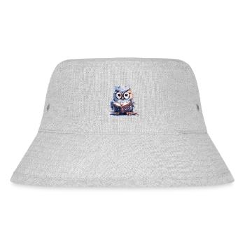 Süße Eule Buch Lesen Lesefan Bücher - Stanley/Stella recycelter Bucket Hat - Grau meliert - Vorne