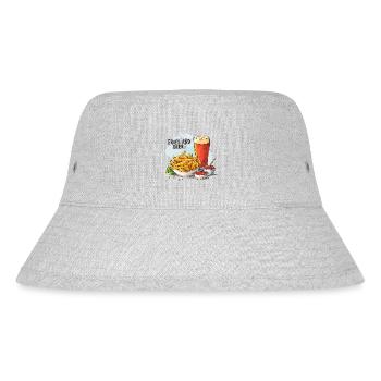 Fries And Beer Essen Alkohol Lustige Sprüche - Stanley/Stella recycelter Bucket Hat - Grau meliert - Vorne