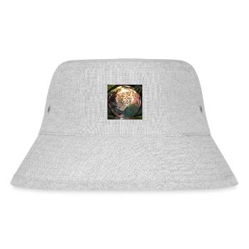 Schöne Katze - Stanley/Stella recycelter Bucket Hat - Grau meliert - Vorne