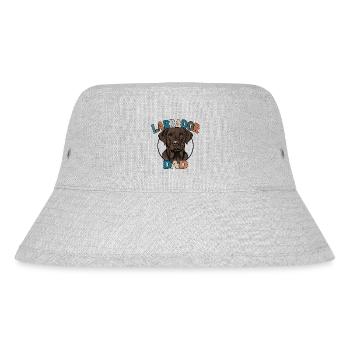 Chocolate Labrador Dad Hunde Hund Labbi Wilsigns - Stanley/Stella recycelter Bucket Hat - Grau meliert - Vorne