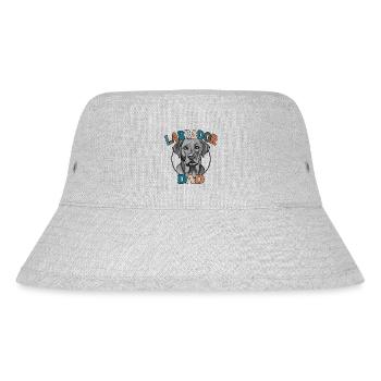 Silber Labrador Dad Hunde Hund Labbi Wilsigns - Stanley/Stella recycelter Bucket Hat - Grau meliert - Vorne