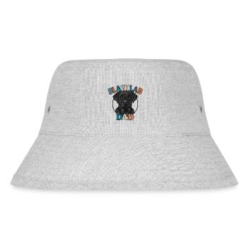 Black Lab Dad Dog Labrador Labbi Wilsigns - Stanley/Stella Recycled Bucket Hat - heather grey - Front