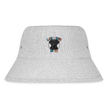 Labrador Dad Hunde Hund Labbi Wilsigns - Stanley/Stella recycelter Bucket Hat - Grau meliert - Vorne