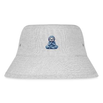 Sloth Yoga Relaxation Chilling Gift - Stanley/Stella Recycled Bucket Hat - heather grey - Front