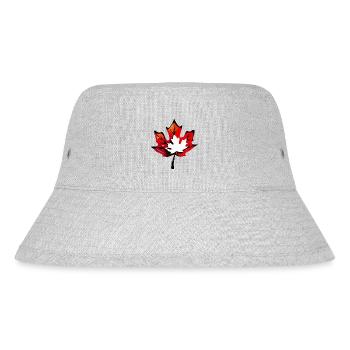 Ahornblatt / Herbst / Laub / Wald / Natur - Stanley/Stella recycelter Bucket Hat - Grau meliert - Vorne
