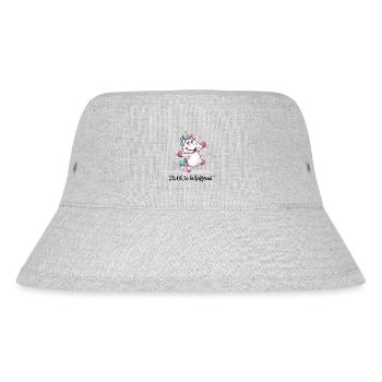 Lustiges Einhorn Einhörner Sprüche Fabelwesen Tier - Stanley/Stella recycelter Bucket Hat - Grau meliert - Vorne