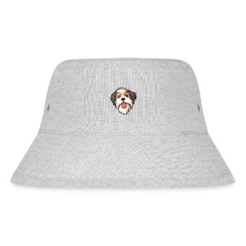 Biewer Terrier Dog Breed Watercolor Cartoon Kawaii - Stanley/Stella Recycled Bucket Hat - heather grey - Front