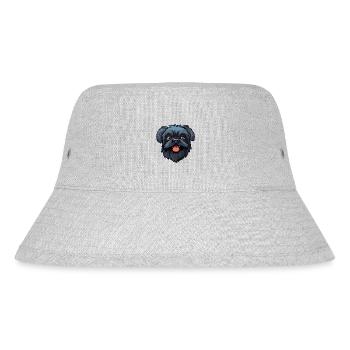 Affenpinscher Dog Breed Watercolor Cartoon Kawaii - Stanley/Stella Recycled Bucket Hat - heather grey - Front