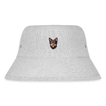 Mudi Dog Breed Watercolor Cartoon Kawaii Clipart - Stanley/Stella Recycled Bucket Hat - heather grey - Front