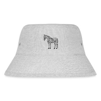 Lines art horse #horse - Stanley/Stella Recycled Bucket Hat - heather grey - Front