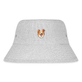Shetland Schäferhund Hund Rasse Aquarell Karikatur Kaw - Stanley/Stella recycelter Bucket Hat - Grau meliert - Vorne