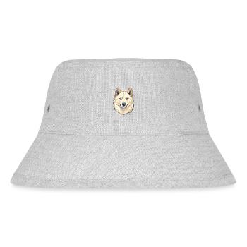 Jindo Dog Breed Watercolor Cartoon Kawaii Colorful - Stanley/Stella Recycled Bucket Hat - heather grey - Front