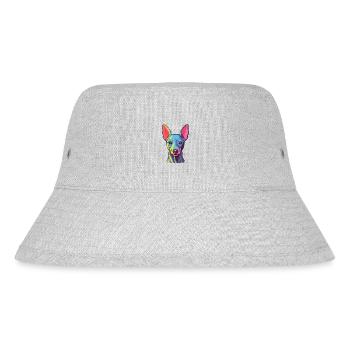 American Hairless Terrier Hunderasse Aquarell Auto - Stanley/Stella recycelter Bucket Hat - Grau meliert - Vorne