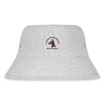 Dobermann Hund Rassehund Hundeliebe Hundehalter - Stanley/Stella recycelter Bucket Hat - Grau meliert - Vorne