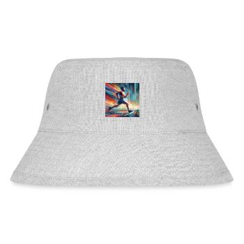 Laufender Mann 2 - Stanley/Stella recycelter Bucket Hat - Grau meliert - Vorne